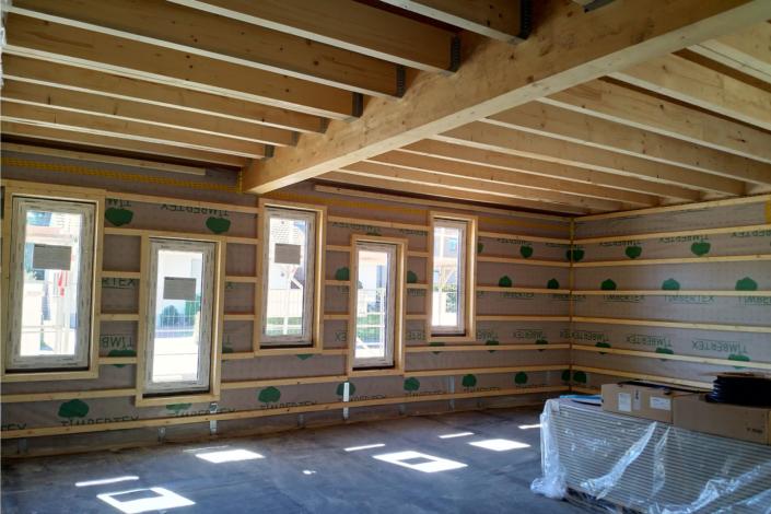 Kindergarten Holzbau Innenansicht